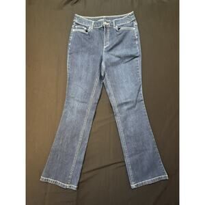 christopher & banks Womens Jeans Dark Wash Embellished Pockets Bootcut Size 6
